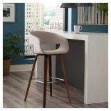 OFM 161 Collection Mid Century Modern 26" Low Back Bentwood Frame Stool, Fabric Upholstery, 2 Pack- Retail:$245.99