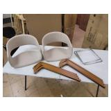 OFM 161 Collection Mid Century Modern 26" Low Back Bentwood Frame Stool, Fabric Upholstery, 2 Pack- Retail:$245.99