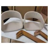 OFM 161 Collection Mid Century Modern 26" Low Back Bentwood Frame Stool, Fabric Upholstery, 2 Pack- Retail:$245.99