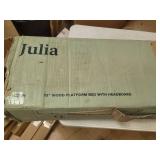 Julia 10 in. Queen Wood Platform Bed with Headboard