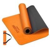 SYOSIN Yoga Mat, 6mm TPE Non-Slip Yoga Mat with Carrying Strap for Workout Eco Friendly Exercise Mat for Home Gym, Fitness Mat