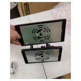 2 Outdoor Light Fixtures Black with crackled Glass