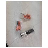 2 Outdoor Light Fixtures Black with crackled Glass