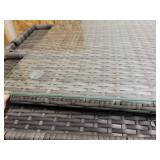 Out Sunny Gray Outdoor Wicker Coffee Table