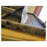 Out Sunny Gray Outdoor Wicker Coffee Table