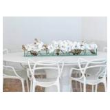 Casa Moderna Glass Plate Planter with Fuax Orchids- Retail:$249.99