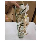 Casa Moderna Glass Plate Planter with Fuax Orchids- Retail:$249.99