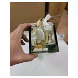 Casa Moderna Glass Plate Planter with Fuax Orchids- Retail:$249.99