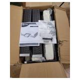 Outsunny 2 Brown Armless Chairs W/ Cream Cushions