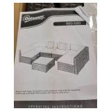 Outsunny 2 Brown Armless Chairs W/ Cream Cushions