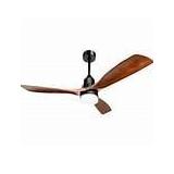 ExBrite 52" Solid Wood AC/DC Integrated LED Ceiling Fan with Light & Remote Control- Retail:$229.99
