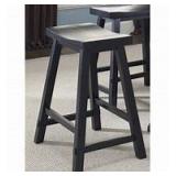 The Gray Barn Mendosa Black Sawhorse Bar Stool 30" Black