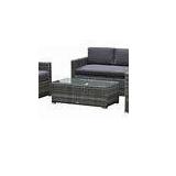Out Sunny Gray Outdoor Wicker Coffee Table