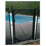 WaterWarden 30 Inground Pool Gate, Black  Self-Closing and Removeable, Coordinates with 4 x 12 Outdoor Child Safety Fencing, Easy DIY Installation, WWG201, 4
