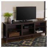 Walker Edison Wood TV Media Storage Stand for TVs up to 78" - Espresso