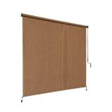 Coolaroo Roller Shade Cordless Light Filtering Fabric Exterior, Walnut, 120 in. x 96 in.