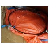 Christopher Knight Home Elowen Modern Round Tempered Glass Coffee Table with Acrylic and Iron Accents, Clear