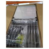 Amazon Basics Expandable Metal Hanging Storage Organizer Rack Wardrobe with Shelves, 14"-63" x