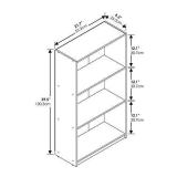 Furinno Basic 3-Tier Bookcase Storage Shelves, Espresso
