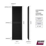 1"W x 48H Builders Edge Shutters (Per Pair), 002 - Black