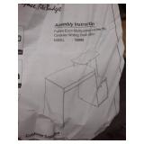 Furinno Econ Multipurpose Home Office Computer Writing Desk w/Bin, White/Black