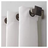 No. 918 Montego Casual Textured Grommet Curtain Panel, 48" x 108", White