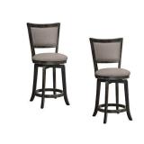 Best Master Furniture 25" Mid-Century Swivel Counter Stool Grey/Taupe