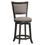 Best Master Furniture 25" Mid-Century Swivel Counter Stool Grey/Taupe