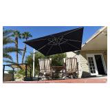 PURPLE LEAF Patio Umbrella Outdoor Square Umbrella Large Cantilever Umbrella Windproof Offset Umbrella