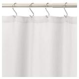 Amazon Basics Linen Style Bathroom Shower Curtain - Light Grey, 72 Inch