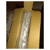 Amazon Basics Linen Style Bathroom Shower Curtain - Light Grey, 72 Inch