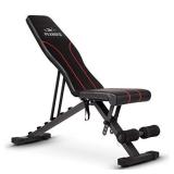 FLYBIRD Adjustable Bench,Utility Weight Bench for Full Body Workout- Multi-Purpose Foldable incline/decline Bench (Black)