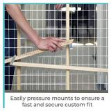 Toddleroo by North States 50" Wide Extra Wide Wire Mesh Baby Gate: Installs in Extra Wide Opening in Second Without damaging Wall. Pressure Mount. Fits 29.5"-50" Wide (32" Tall, Sustainable Hardwood)