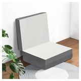 Mayton 3-Inch Gel Memory Foam Portable Tri-fold Mattress, 75" X 31", White