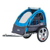 Instep Bike Trailer for Kids, Single and Double Seat, Single Seat, Blue