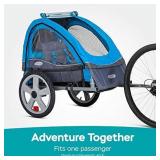 Instep Bike Trailer for Kids, Single and Double Seat, Single Seat, Blue