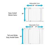 Safety 1st Easy Install Metal Baby Gate with Pressure Mount Fastening (White), Pack of 1