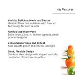 Panasonic Oven with Cyclonic Wave Inverter Technology, 1250W, 2.2 cu.ft. Countertop Microwave with Genius Sensor One-Touch Cooking NN-SD975S (Stainless Steel/Silver), Stainless