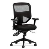 HON Prominent Mesh High-Back Task Chair, with Seat Glide and Height-and Width-Adjustable Arms, Asynchronous Control, Black