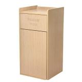 Alpine Industries 40 Gallon Wood Trash Can - Large Indoor Receptacle Enclosure with Drop Hole and Tray Shelf - Great for Restaurants, Cafeterias, Food Courts (Oak)