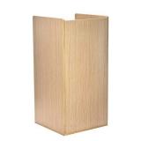 Alpine Industries 40 Gallon Wood Trash Can - Large Indoor Receptacle Enclosure with Drop Hole and Tray Shelf - Great for Restaurants, Cafeterias, Food Courts (Oak)