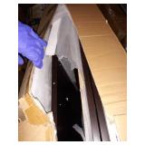 Alpine Industries 40 Gallon Wood Trash Can - Large Indoor Receptacle Enclosure with Drop Hole and Tray Shelf - Great for Restaurants, Cafeterias, Food Courts (Oak)