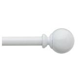 Bali Blinds 5/8" Ball Cafe Rod Set, 28-48", White,26-5510-10