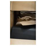 United Solutions 7 Gallon / 28 Quart Efficient Trash Wastebasket, Fits Under Desk, Small, Narrow Spaces in Commercial, Kitchen, Home Office, Dorm, Easy to Clean, 1 Pack, Black