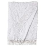 Beatrice Home Fashions Medallion Chenille, Twin, White