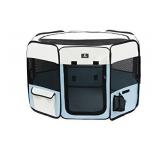X-ZONE PET Portable Foldable Pet Dog Cat Playpen Crates Kennel/Premium 600D Oxford Cloth,Removable Zipper Top, Indoor and Outdoor Use