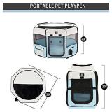 X-ZONE PET Portable Foldable Pet Dog Cat Playpen Crates Kennel/Premium 600D Oxford Cloth,Removable Zipper Top, Indoor and Outdoor Use