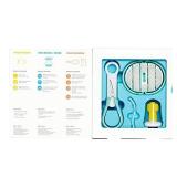 FridaBaby Grooming Kit Includes Finger Brush with Storage Stand Hair Brush with Case Styling Hair Comb Easy Grip Nail Scissors with Nail File and Case