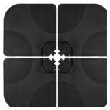 Best Choice Products 4-Piece Cantilever Offset Patio Umbrella Stand Square Base Plate Set w/ Easy-Fill Spouts - Black