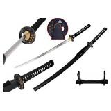 Vulcan Gear Traditional Japanese Handmade Sharp Katana Samurai Sword with Scabbard (Samurai Tsuba)